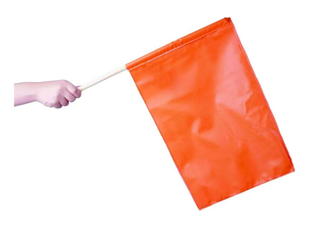 Bandeira De Sinalização Pvc Com Cabo Laranja